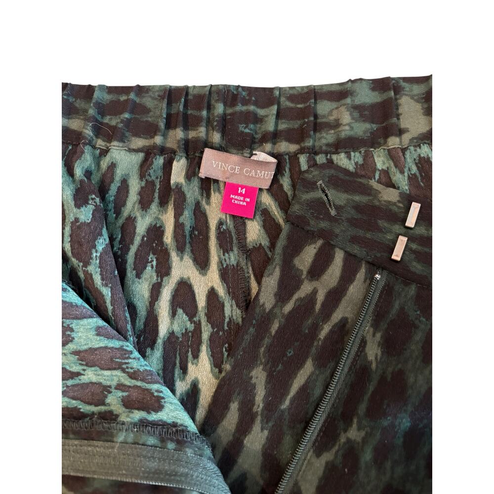 VINCE CAMUTO WIDE LEG ANIMAL PRINT PANTS TROUSERS SIZE 14 PLUS - Picture 6 of 7